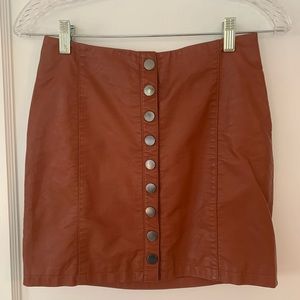 Free People leather skirt